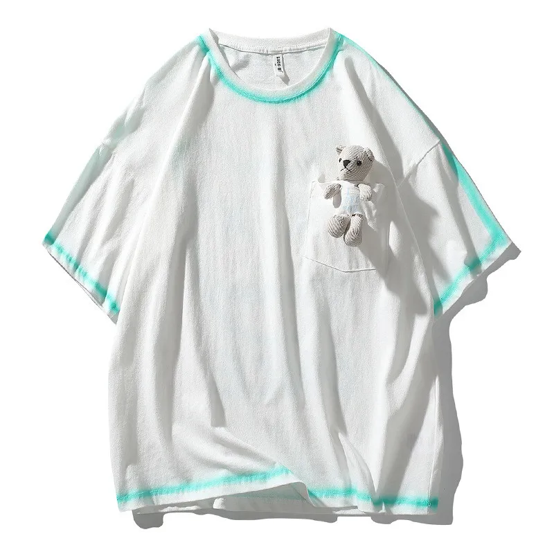 

Casual Bear Anime Print T-shirt Men Women Unisex Pop Nice Summer Graphic Short Sleeve T Shirts Oversized Fashion Cotton Clothes