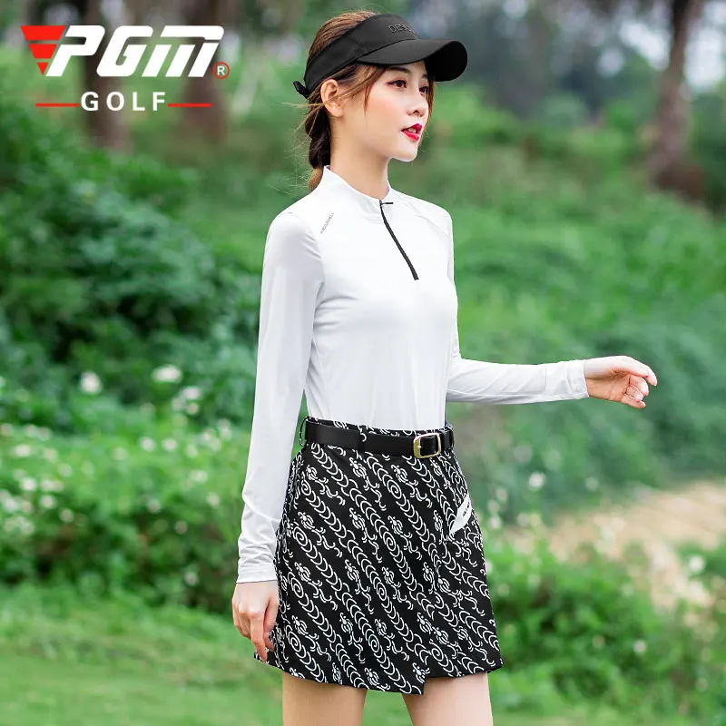 PGM летняя одежда для гольфа женская ледяная шелковая с длинным рукавом на молнии