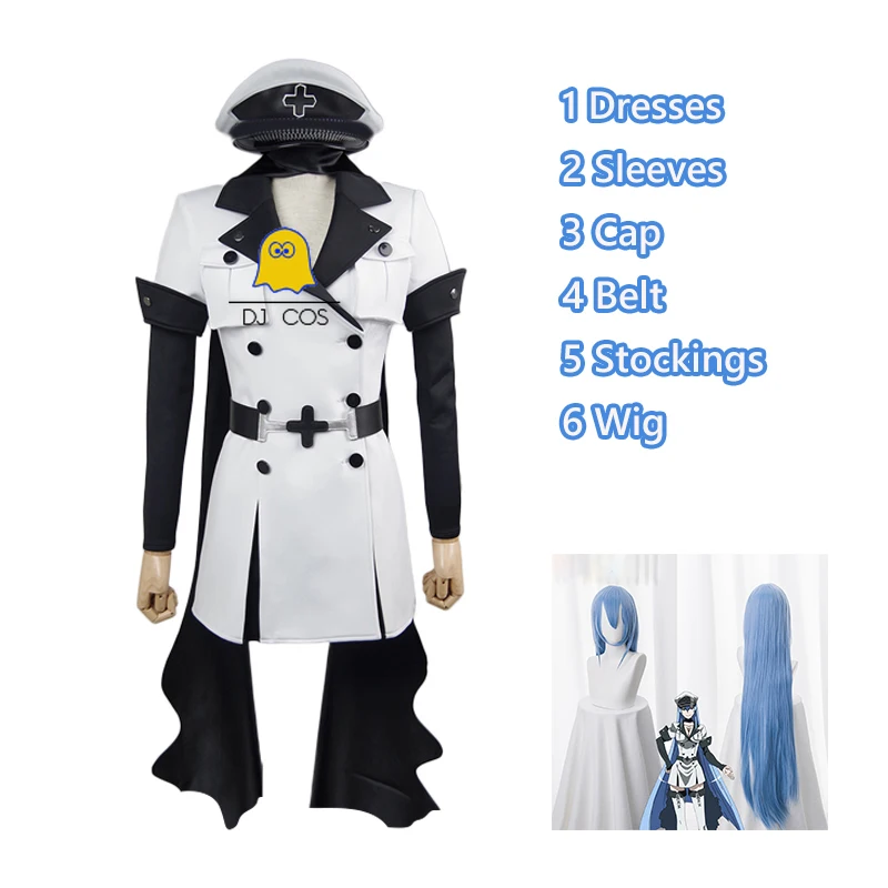 Akame Ga KILL Jaegers Esdeath костюм для косплея черная Униформа белая одежда на Хеллоуин