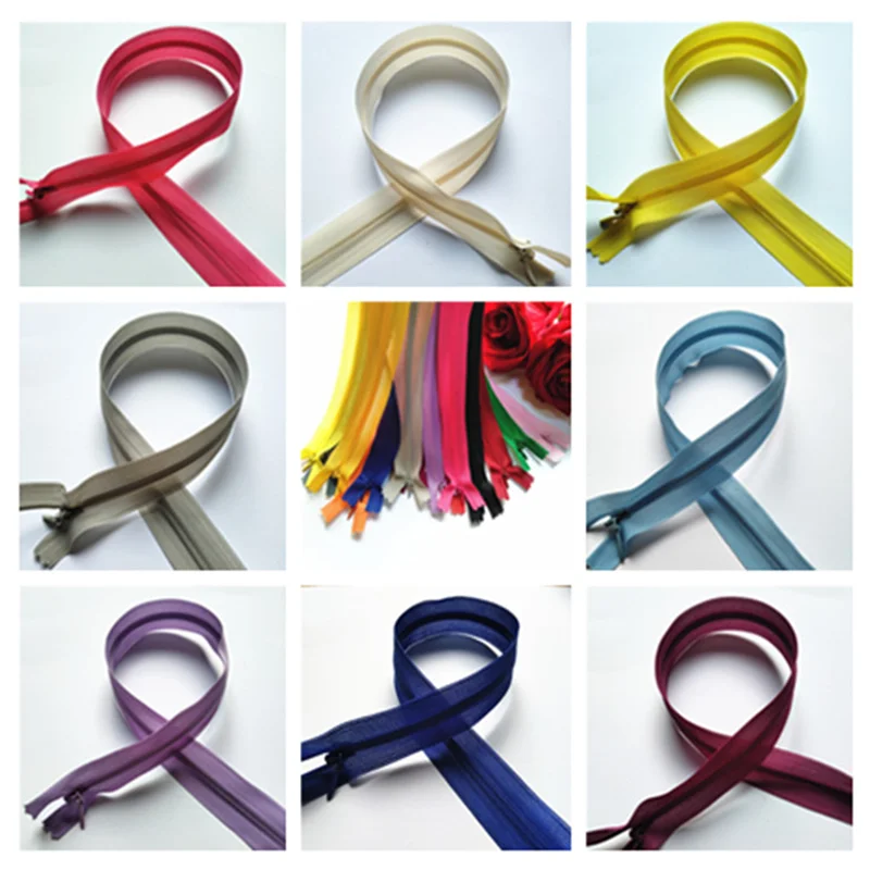 

17 Pcs 3# Silk Zipper 55 Cm (22 Inches) Suitable For Clothing