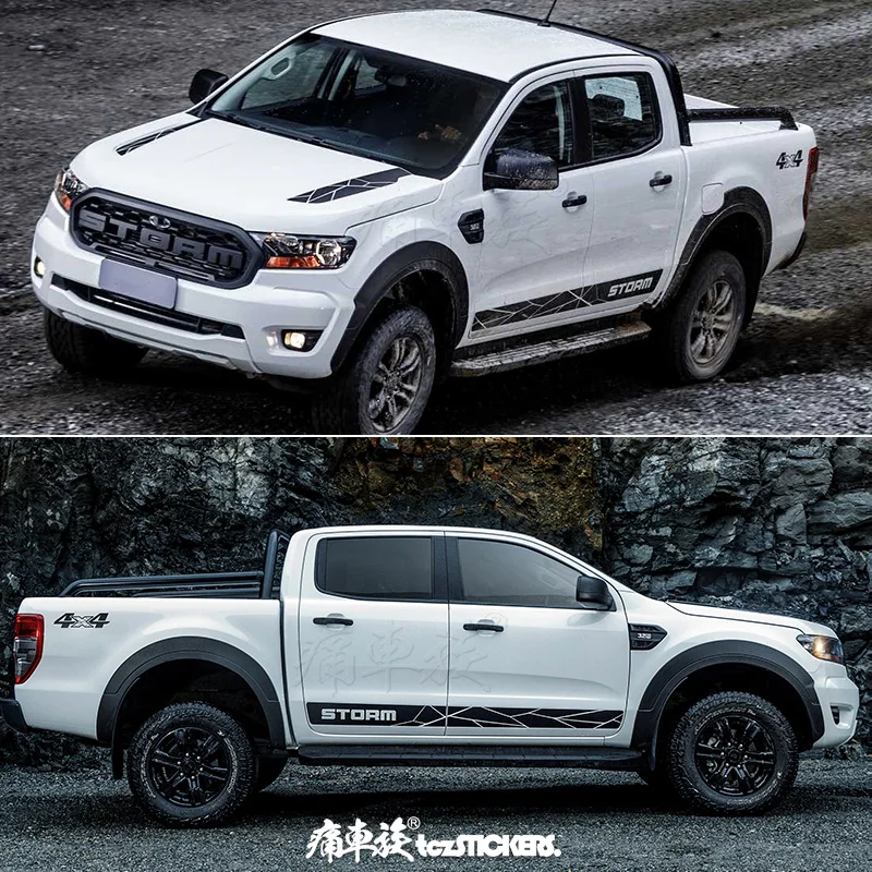 

Наклейки на автомобиль для Ford Ranger storm, украшение для внешнего вида автомобиля, модифицированные персонализированные спортивные наклейки, аксессуары