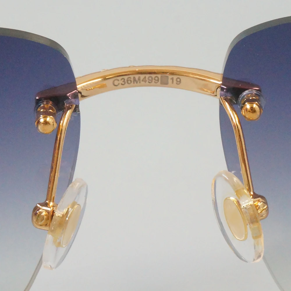 Мужские солнцезащитные очки без оправы Carter Shades роскошные дизайнерские с камнями
