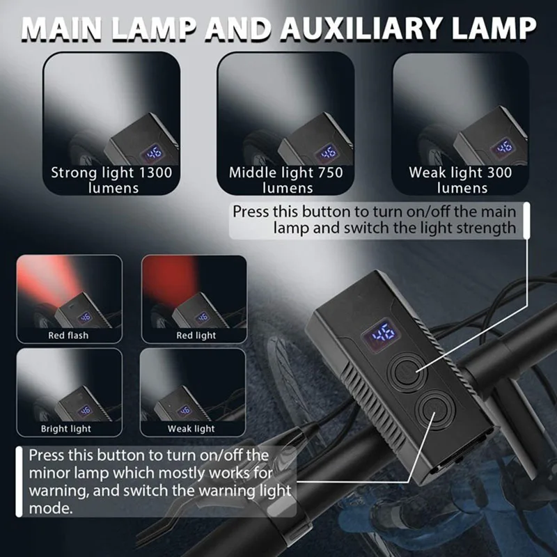 QB201 Велоспорт велосипед светильник Светодиодные фары для велосипеда s спереди