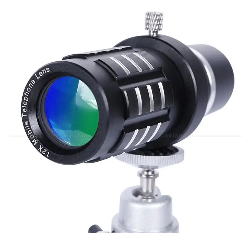 12x 30mm 12 Times Photograph videotape Telescope Outdoor Monocular with mobile phone Camera Handset Clip Clamp Tripod | Инструменты