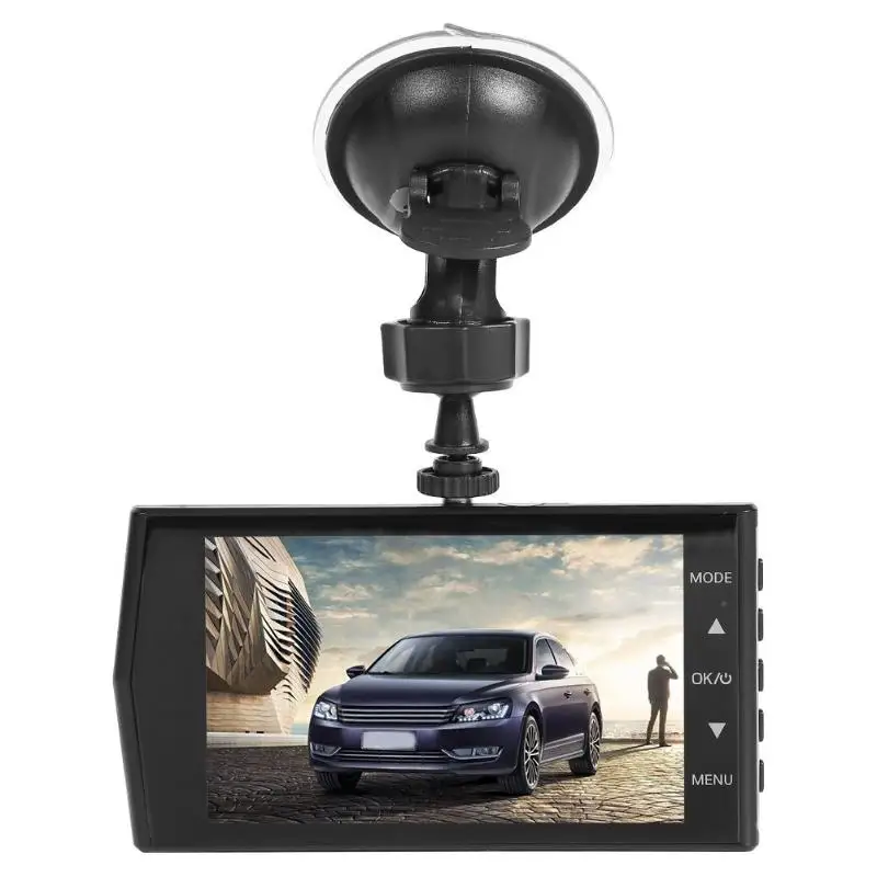 4 дюймов сенсорный экран зеркало заднего вида Dash Cam 1296P Автомобильный