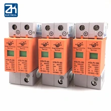 Dc 1000V 800V 500V 20ka~40ka 2P 2Pole Spd House Surge Protector Protective Low-voltage Arrester Device  35mm Din Rail