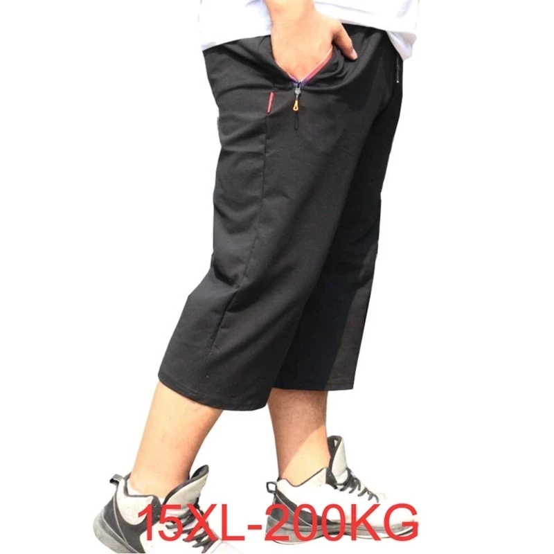 

Брюки мужские спортивные эластичные до колена, на молнии, 14XL10X 15XL, 200 кг