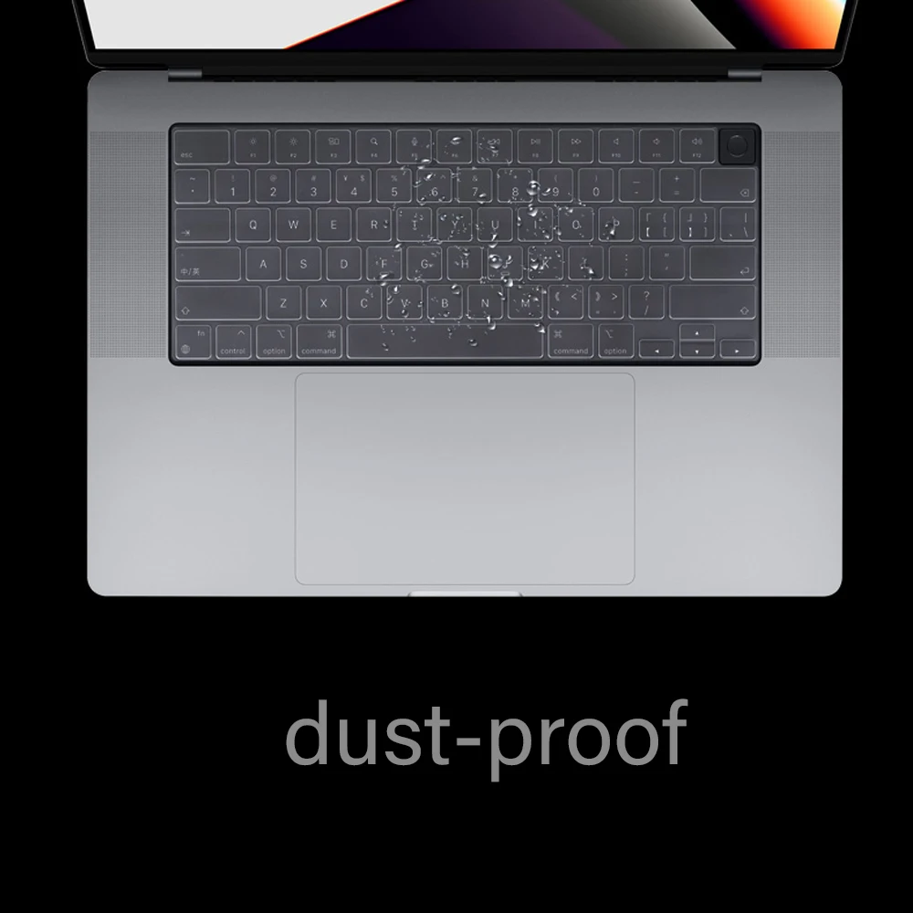 Чехол для клавиатуры из ТПУ нового MacBook Pro 14 дюймов 2021 M1 A2442/ 16 Max A2485 Ультратонкий