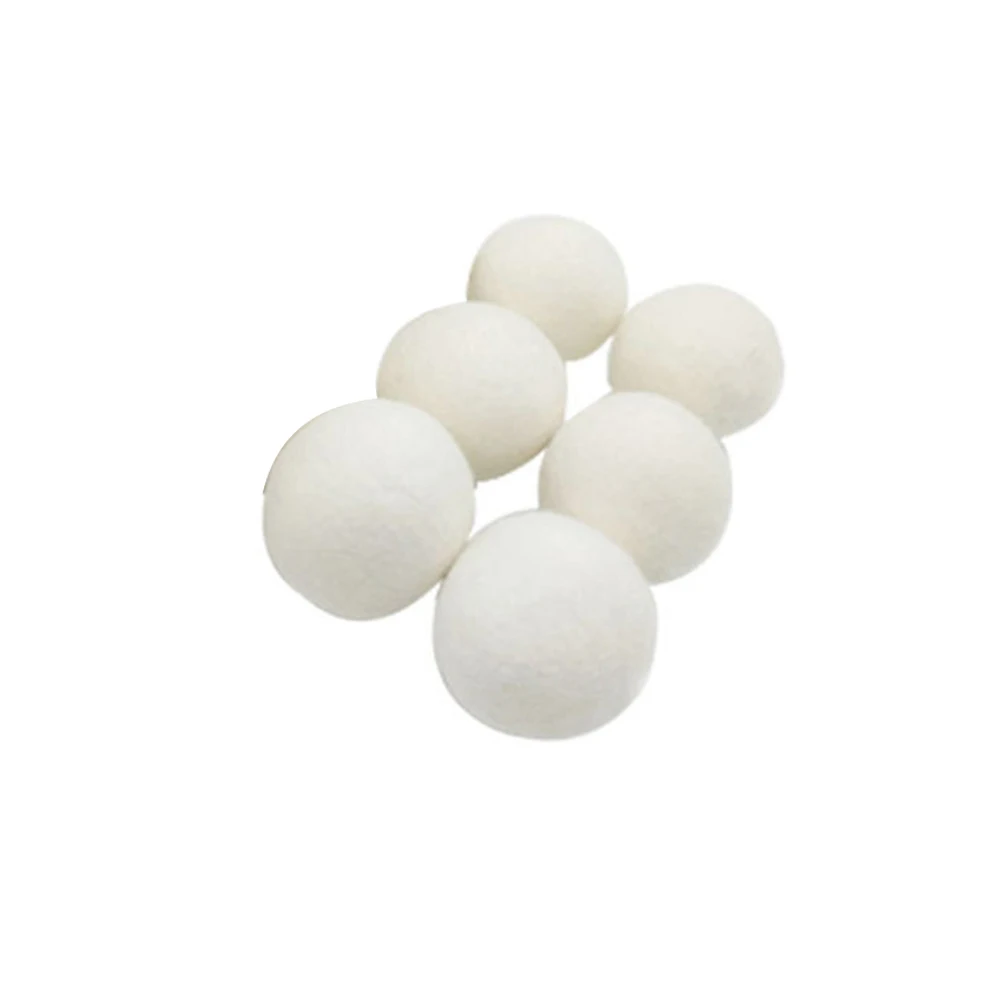 

6Pcs/set Reusable Laundry Balls 6cm Wool Dryer Balls Clean Fabric Softener Ball Reduces static Home Washing Balls Tumble Dryers