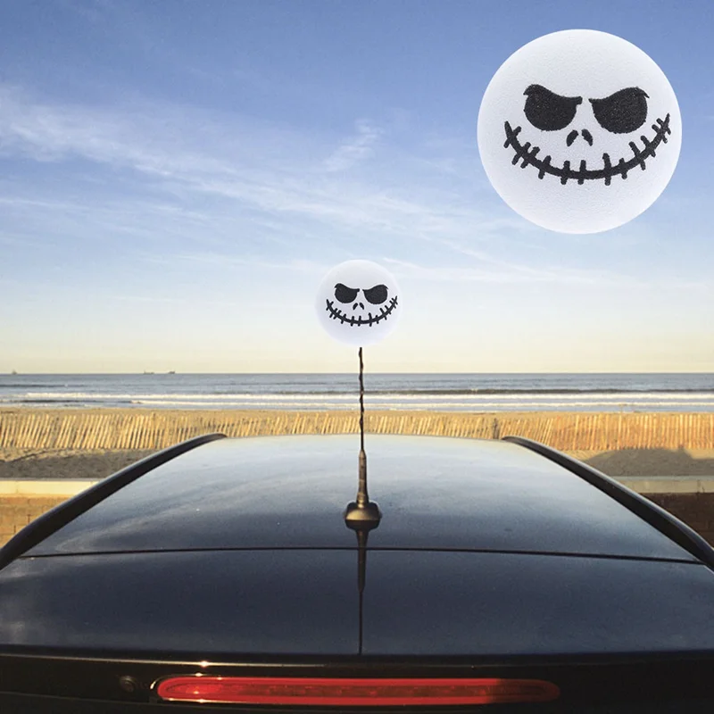 

Creative Cartoon Doll Antenna Ball Antenna Top Decoration Car Roof Decoration Patch Wire Mouth Cute Round Demon Skull Aerial Top