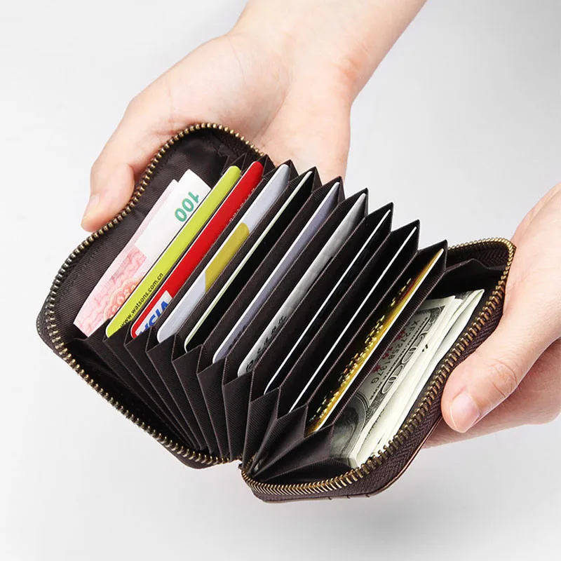 Мужской тонкий кошелек с RFID блокировкой минималистичный бумажник передним