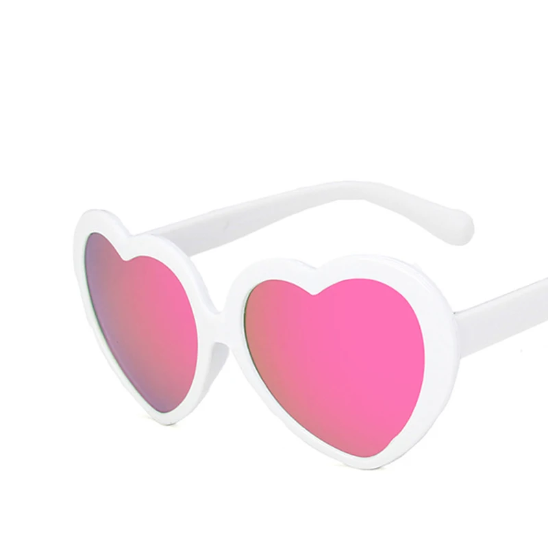 

Sunglasses for Kids Girls Pink Children's Fashion Trendy Brand Boy and Girl Peach Heart Glasses UV400 Resin Cartoon 2021 New