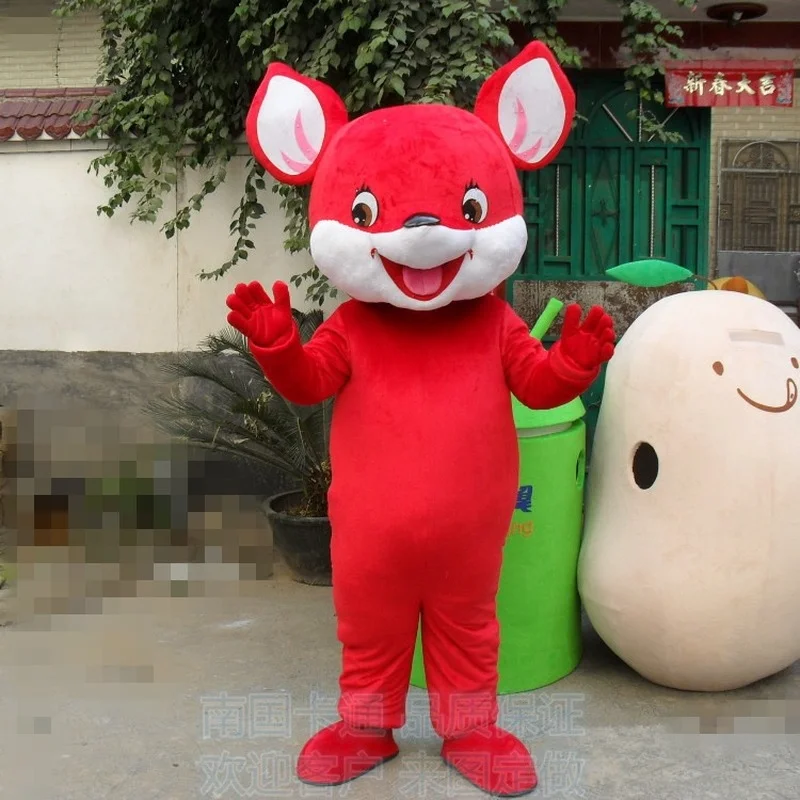 

Red Mouse Mascot Costume Cosplay Furry Suits Party Game Fursuit Cartoon Dress Outfits Carnival Halloween Xmas Easter Advertise