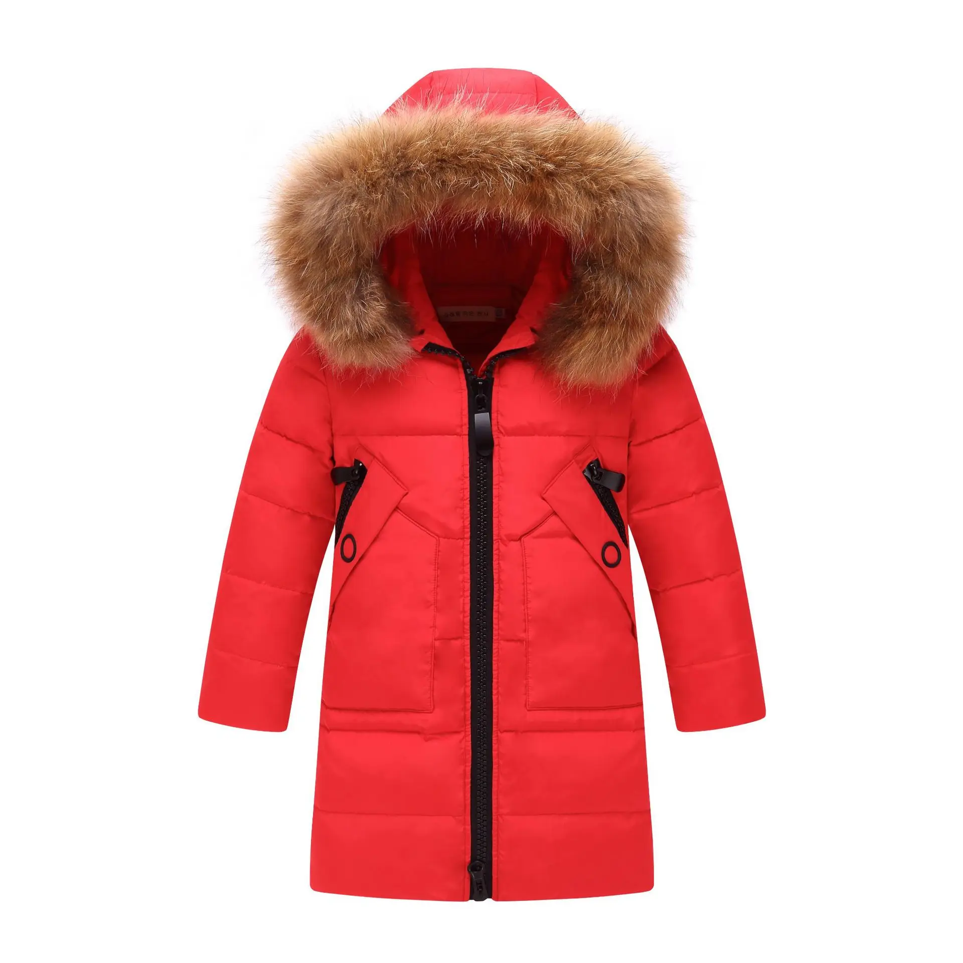 

Fashion Girls Winter Down Jacket 2020 Children Thicken Warm Outerwear Coat For Girl 120-160 CM Parka Coat TX384