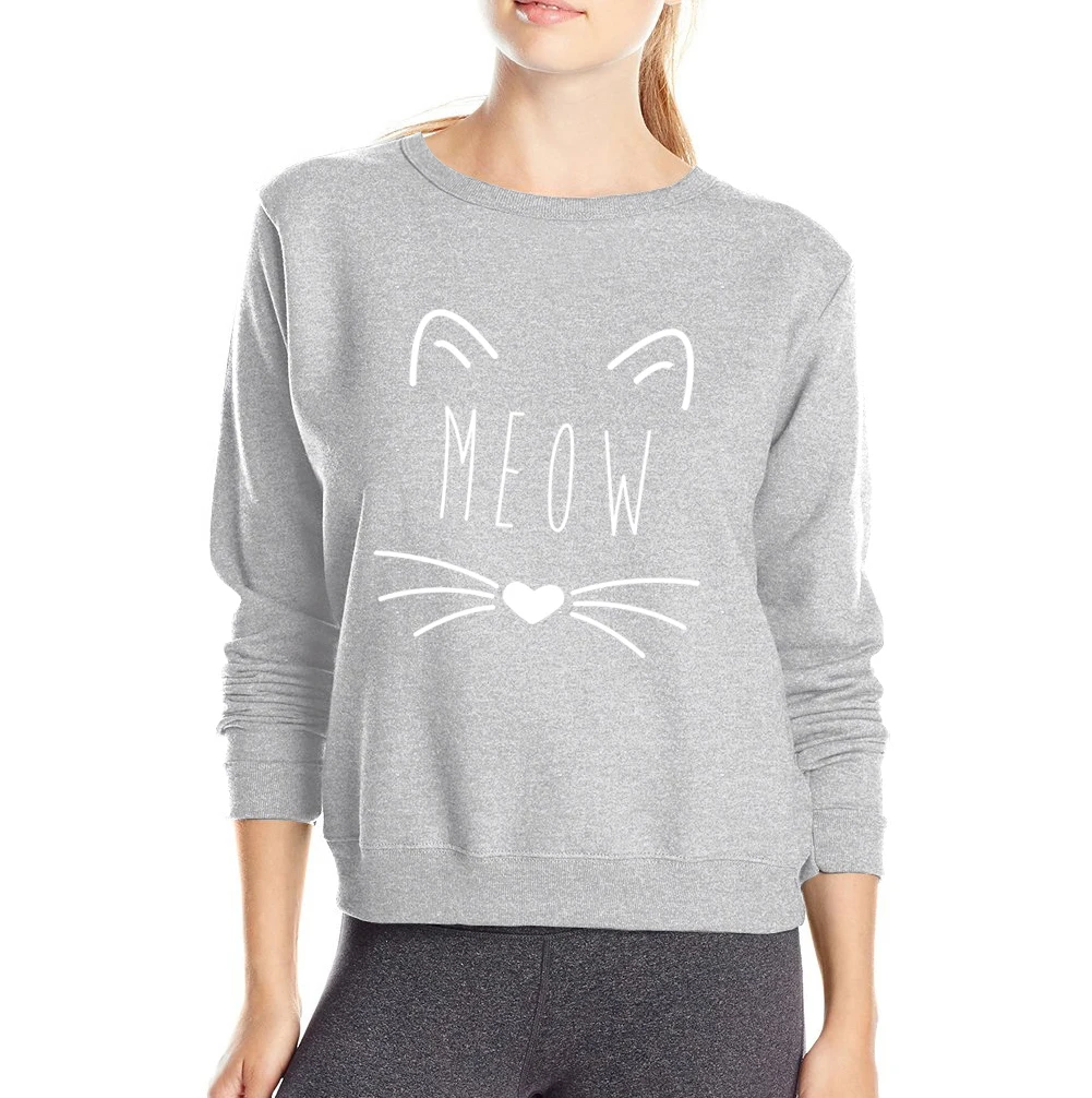 Kawaii Cat Meow женские толстовки с принтом 2020 новая осенне зимняя толстовка Китти