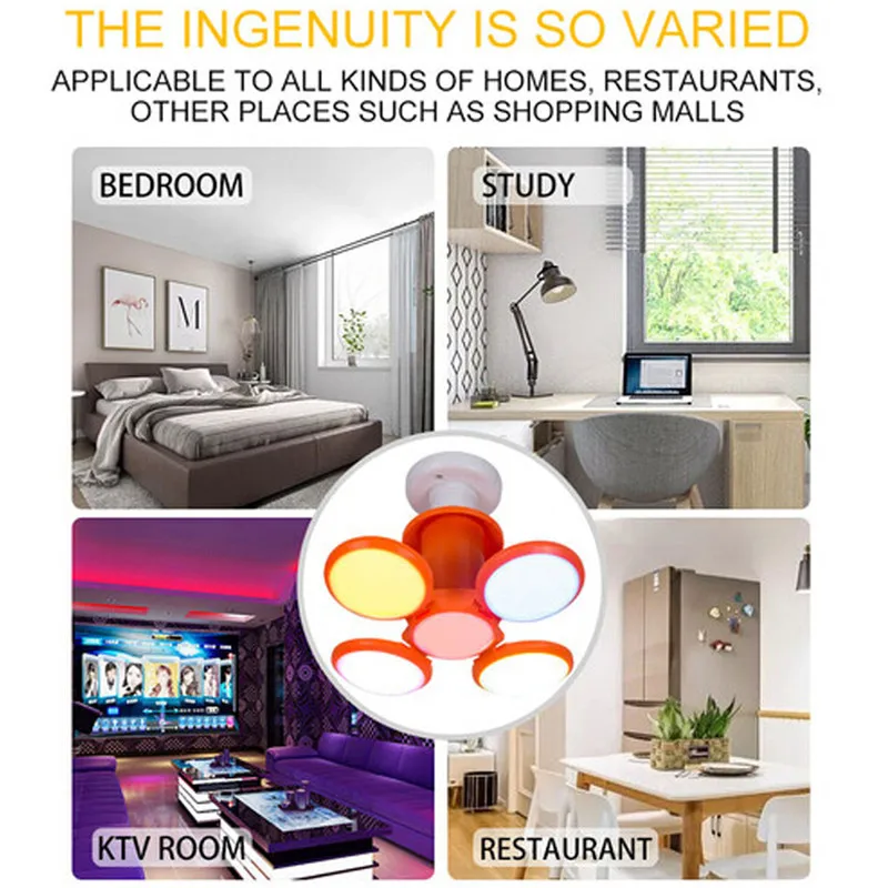 Светодиодный складной Футбол лампа UFO высокое Яркость 30 Вт ночной Светильник для