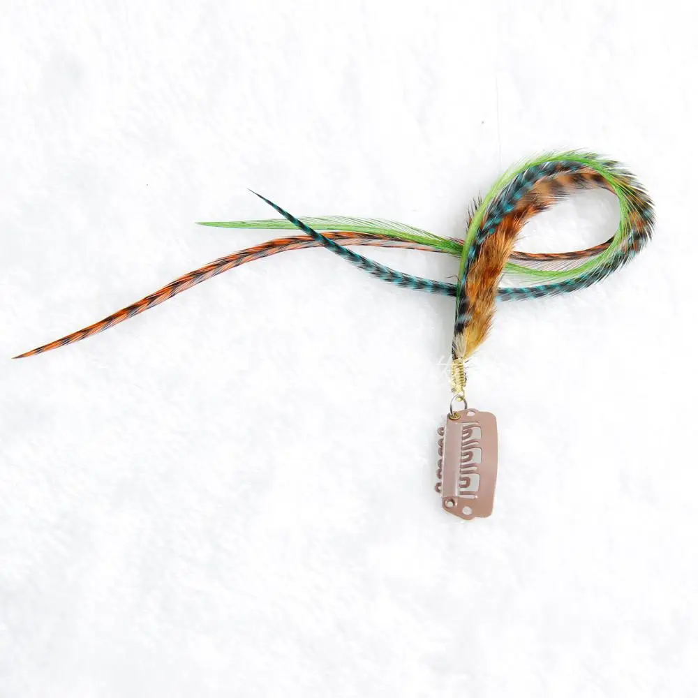 Женские аксессуары для волос заколка наращивания с перьями натуральные петухи