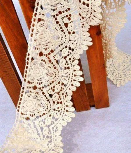 Вышитая кружевная отделка из 100% хлопка ажурное шитье кружевное украшение самая