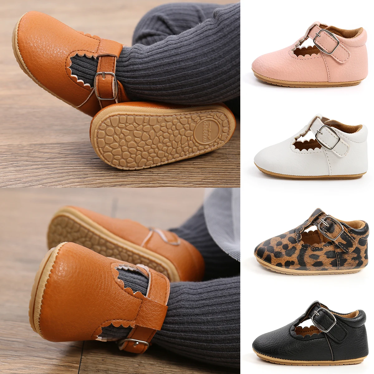 

Toddler Girl Leather Shoes Non-slip Hollow Out Ruffle Hem Sneakers Walking Decoration Birthday Gift 2021 New