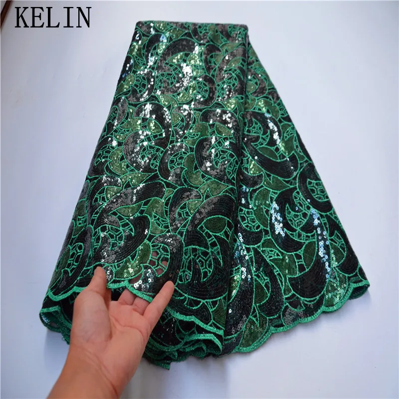 

Кружевная ткань, Тюль с вышивкой и блестками, для свадебного платья, FLP-1122