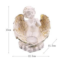 hot desktop decor angel shaped resin statue ornament decorative artware for living room bedroom