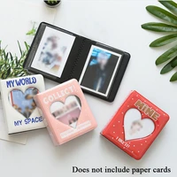 36 mini photos album cartoon hollow love heart card photo holder instant picture case storage cute fashion portable card bag