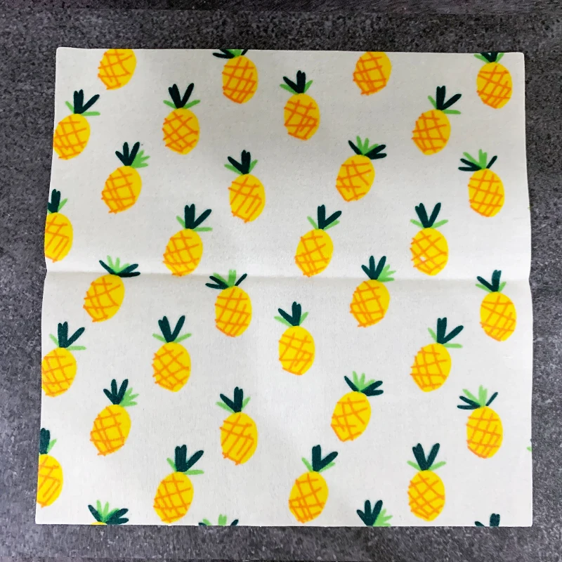 Pineapple1PC M Пчелиный воск обертка Экологичная многоразовая пищевая обертка устойчивая пчелиный воск обертка для хранения пищевых продуктов Органическая обертка Замена для сэндвича - Цвет: Pineapple1PC M