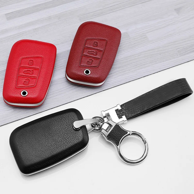 Car Leather Key Case Cover For Skoda Octavia combi A5 A7 Volkswagen VW Polo Golf 7 MK7 Keychain Bag Accessories |