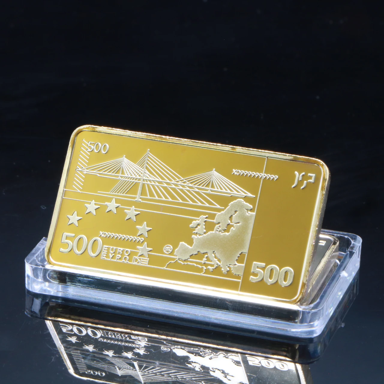 Европейская Золотая монета 500 евро памятный значок коллекционная сувенирная |