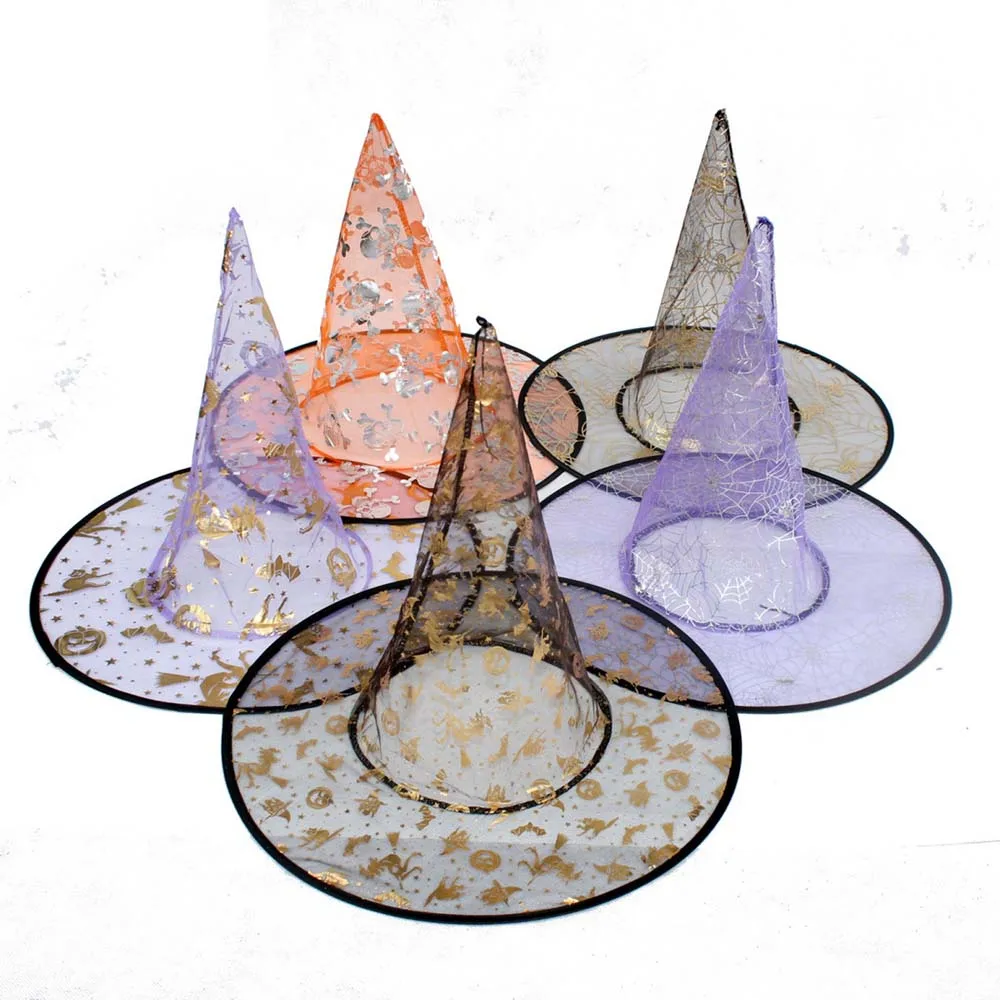 Детская шляпа ведьмы на Хэллоуин черный плащ-накидка злой вечерние украшение для