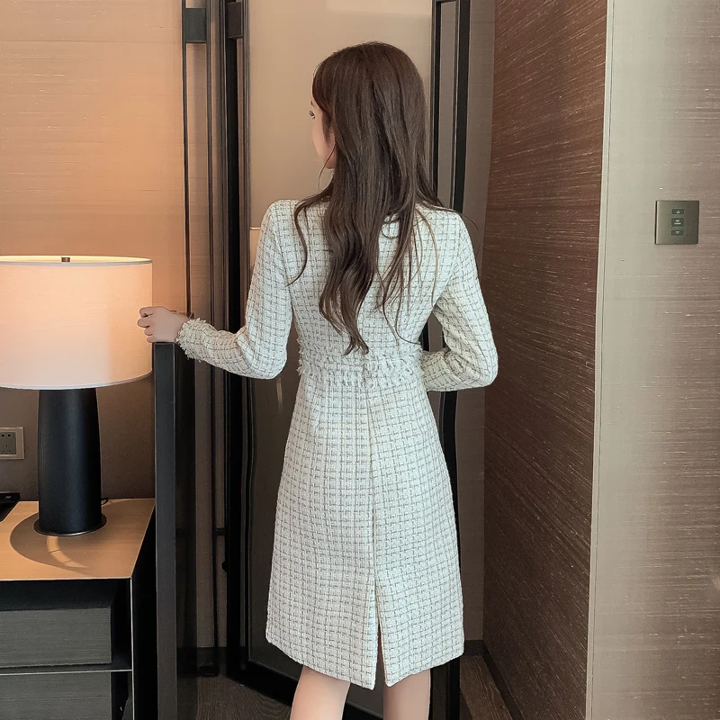 2020 Новое весеннее Роскошное дизайнерское подиумное шерстяное платье размера