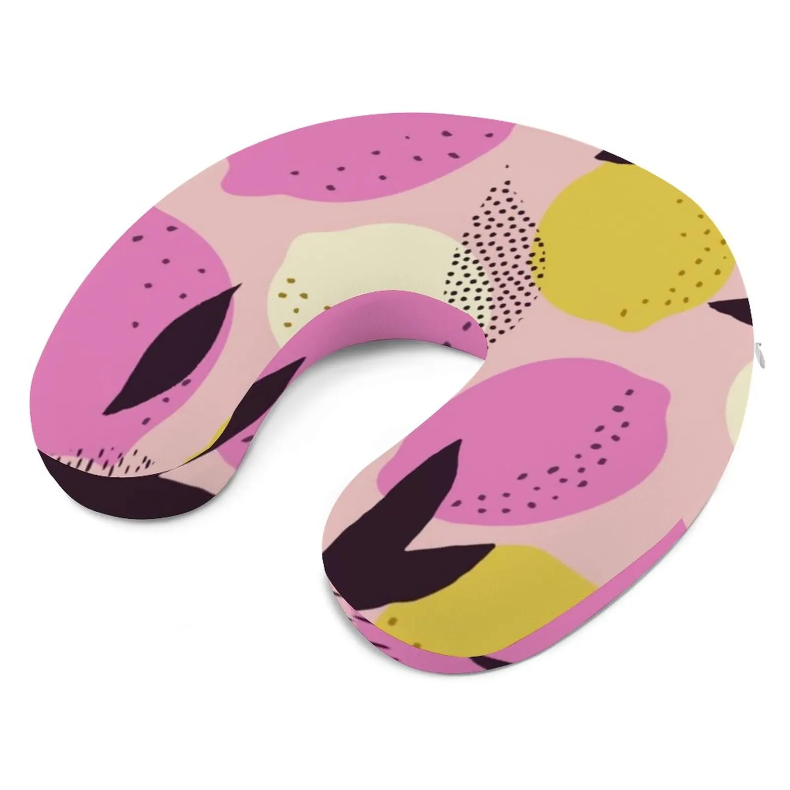 

Lemon Neck Pillow Deep Sleep Print Travel Pillow Summer U-Shape Creative For Driver Memory Foam Pillow