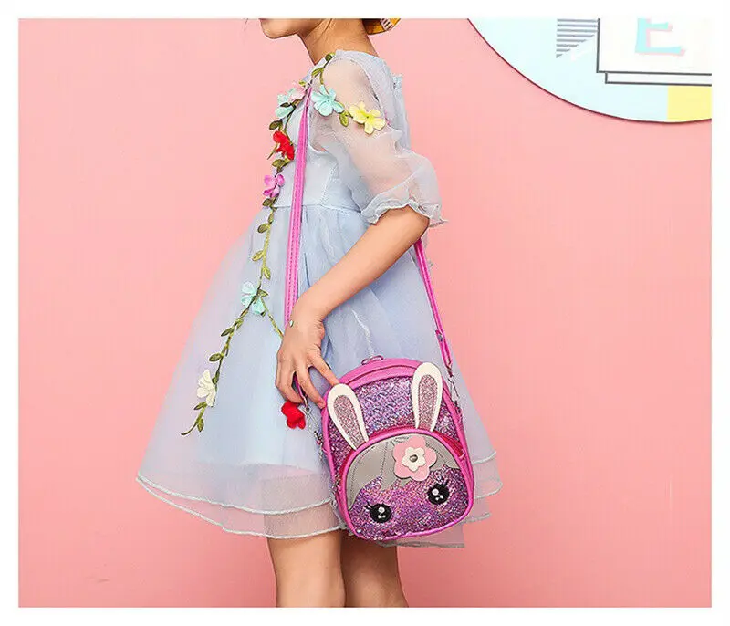 2019 детские летние аксессуары милый детский рюкзак с блестками и кроликом для