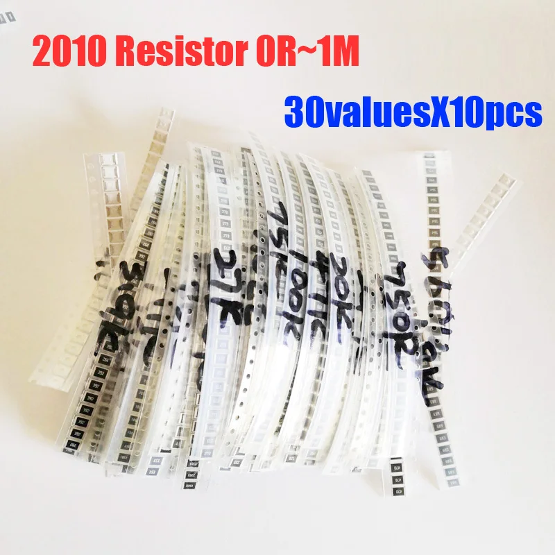 Резистор 2010 SMD 3/4 Вт 30 ценностей 10 шт. = комплект резисторов 300 0 1 м набор в