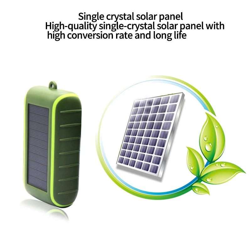 

Multifunctional Solar Energy Power Bank 8000MAh Hand Crank Dynamo Powered Outdoors Solar Charger
