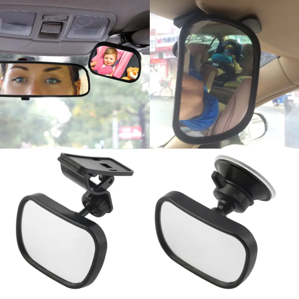 Black Car Seat View Rear Mirror Clip And Sucker Dual Mount For Chevrolet Lanos Malibu Metro Monte Carlo Mw Niva Sail Sonic Spark