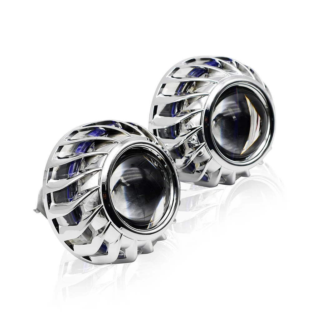 2 5 дюймов мини Биксеноновая линза для проектора DRL led дневной пробежки ангельские