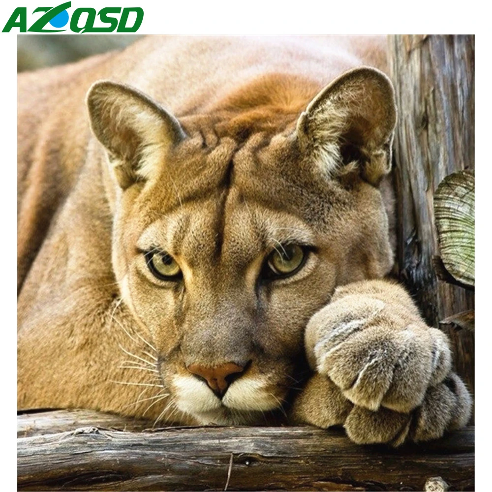 AZQSD Алмазная картина леопардовая мозаика алмазная вышивка животное крестом