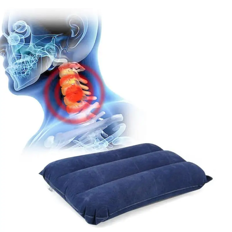 Туристическая надувная подушка портативная складная 30 х47 см для сна отдыха на