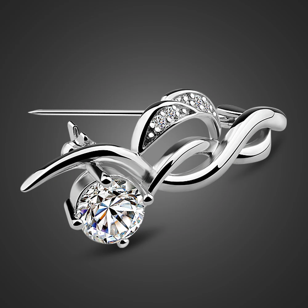 Женская Винтажная брошь из серебра 100% пробы на осень/зиму|Украшения для волос