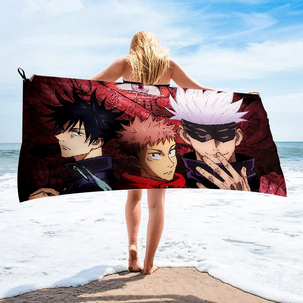 Пляжное полотенце из микрофибры с принтом аниме juютсу Kaisen женское шелковое