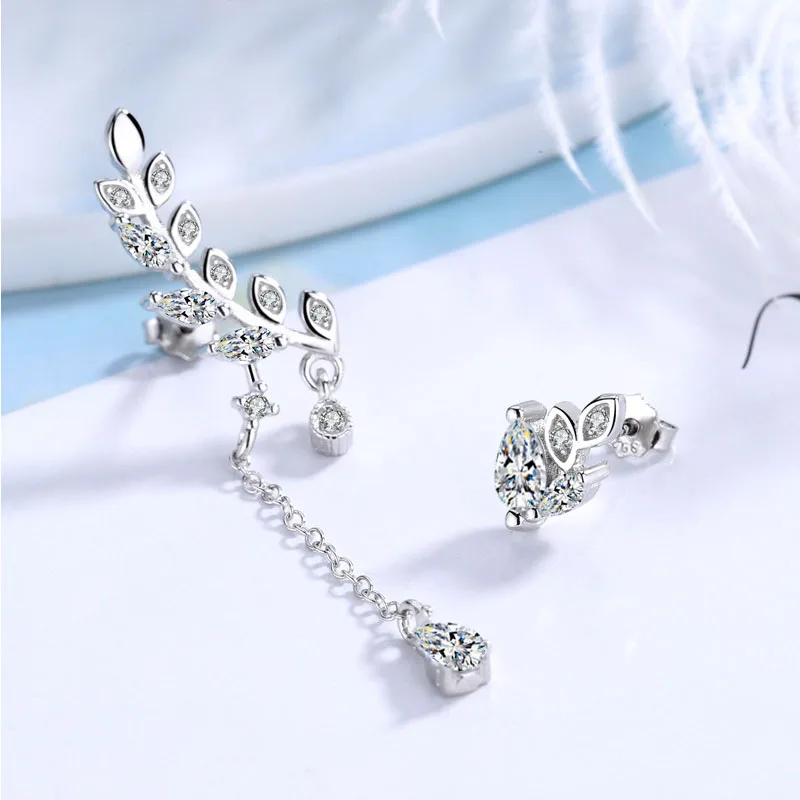 FUN BEAUTY женские серьги из стерлингового серебра S925 пробы с цирконием в оливковой