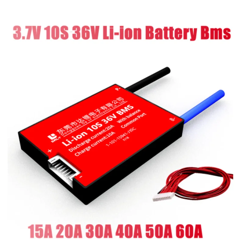 

18650 21700 BMS 10S 36V 15A 20A 30A 40A 50A 60A Li-ion Lipolymer Battery 37V PCB With Balance Supports Ebike Escooter