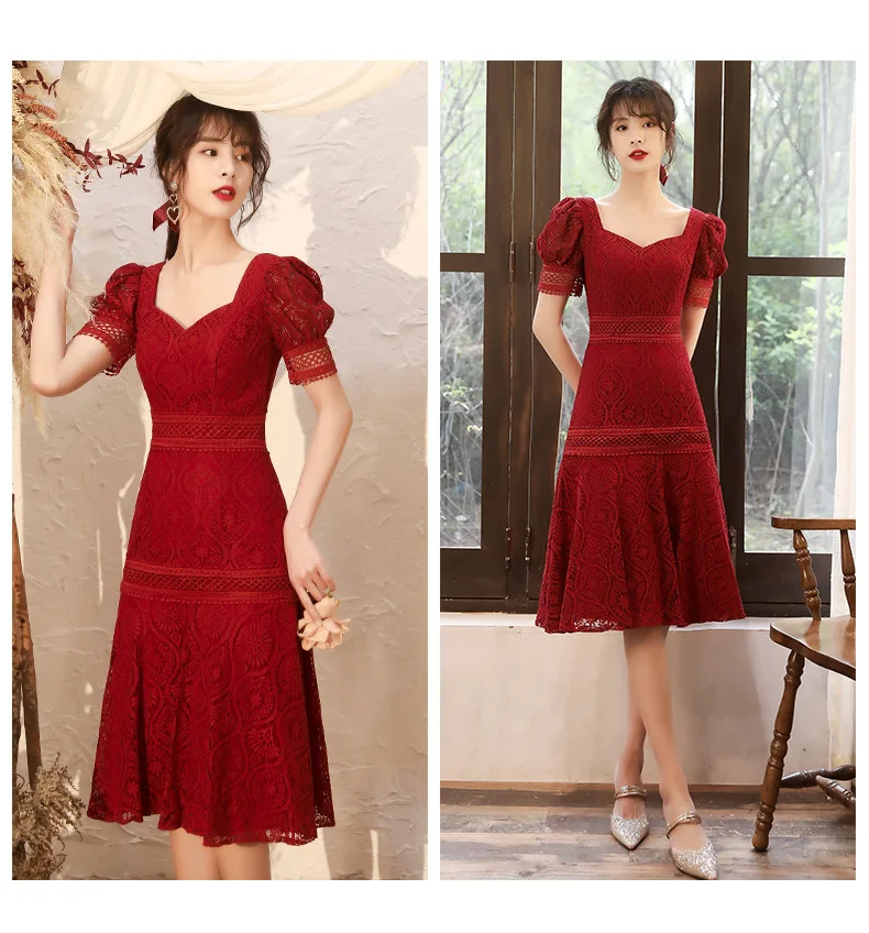 

Винтажное красное свадебное платье Qipao, длинное облегающее элегантное платье, элегантные вечерние платья для выпускного вечера, Cheongsam Abito Da ...