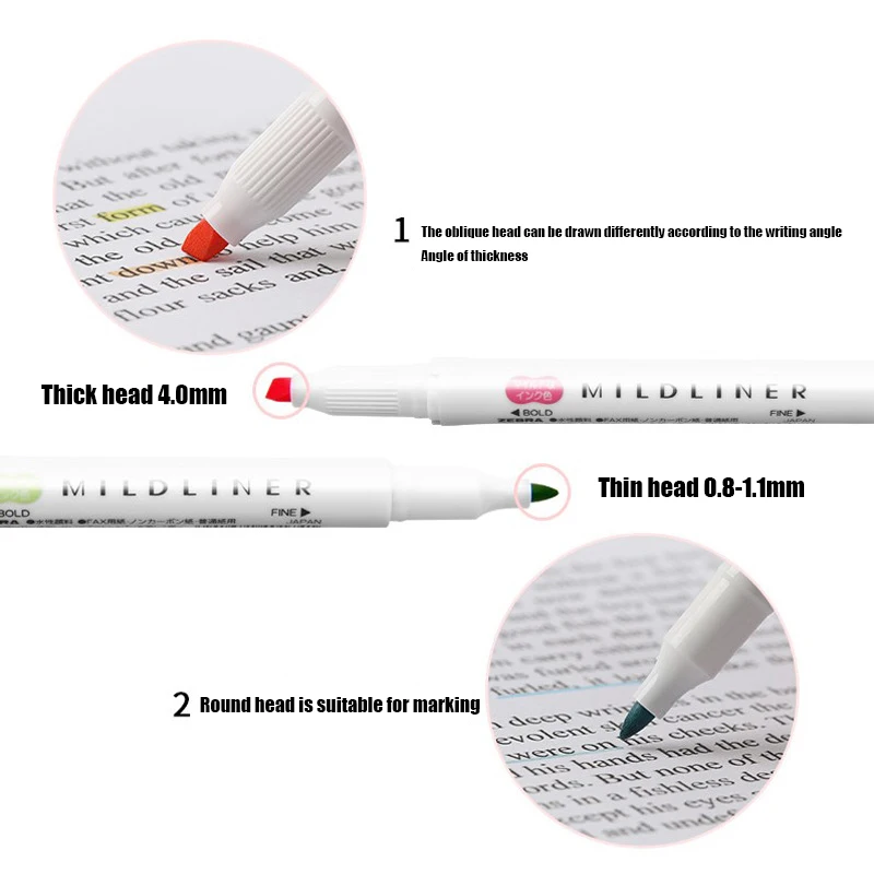 5 шт./компл. Зебра Mildliner Liner двойная головка хайлайтер ручка крючок милый арт Mark