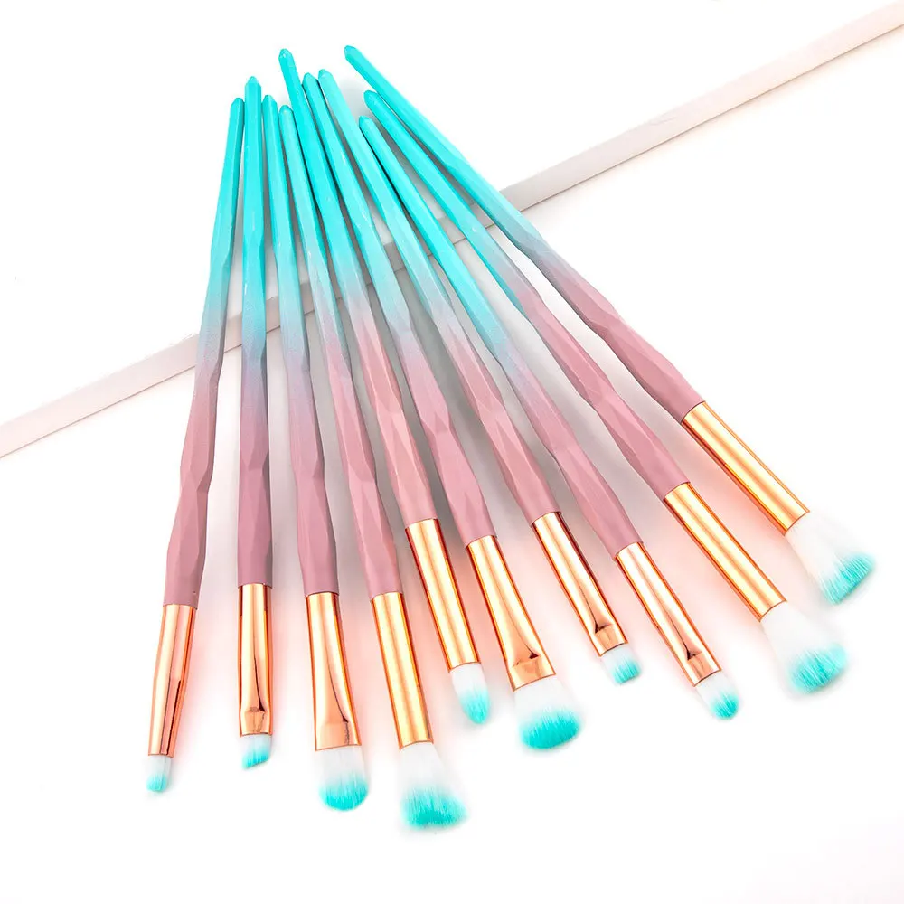 

10pcs/Kit Lot Makeup Brushes Set Eye Shadow Blending Eyeliner Eyelash Eyebrow Brushes for Make Up Professional Beauty Tools