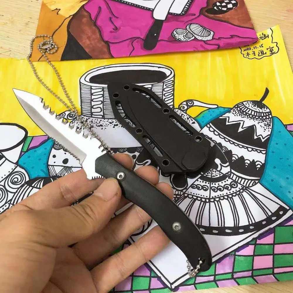 Ножи спасательные портативные Фиксированный Клинок для кемпинга и выживания