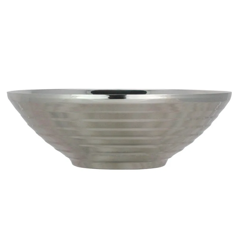 Миска с резьбой из нержавеющей стали 304 миска французского рога изолированная