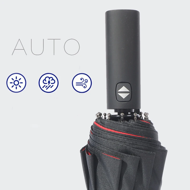 Складной зонт для мужчин и женщин с длинной ручкой 12 ребрами|Зонтики| |