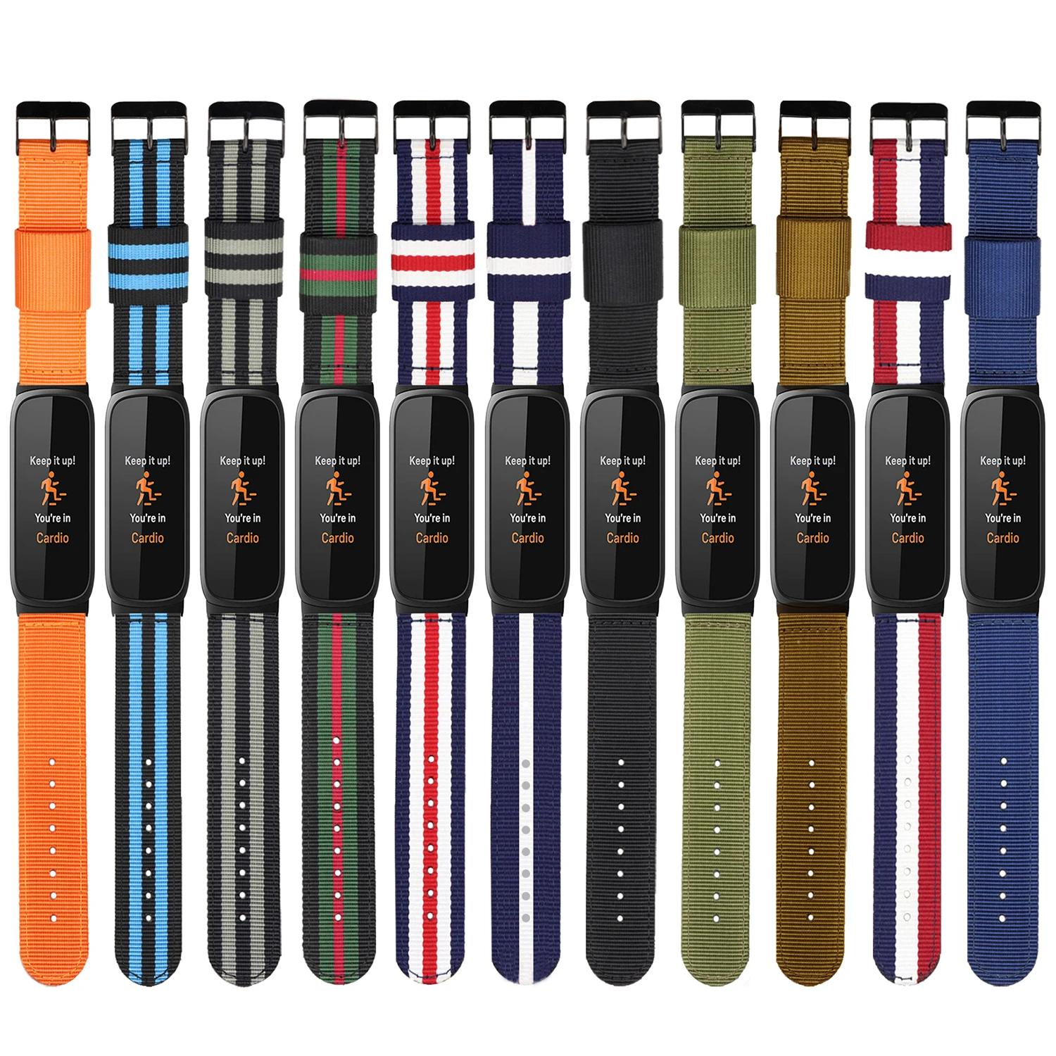 Ремешок для Fitbit Luxe нейлоновая плетеная ткань сменный браслет на запястье